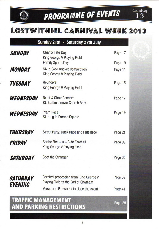 2013 Lostwithiel Carnival Programme Page 03